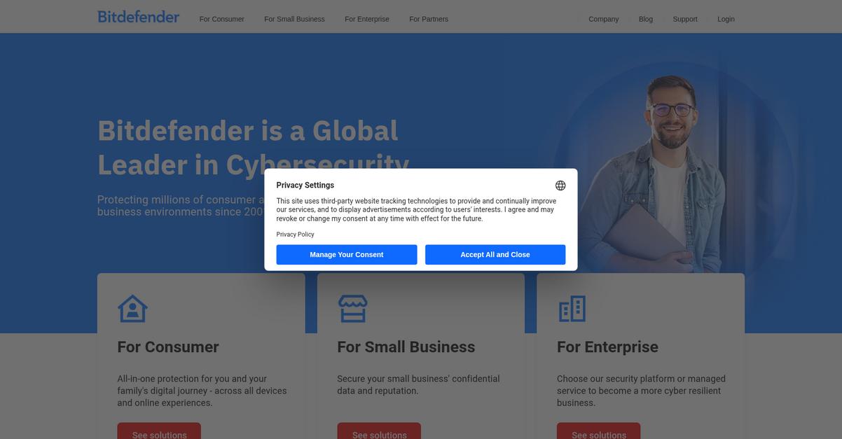 Bitdefender Homepage