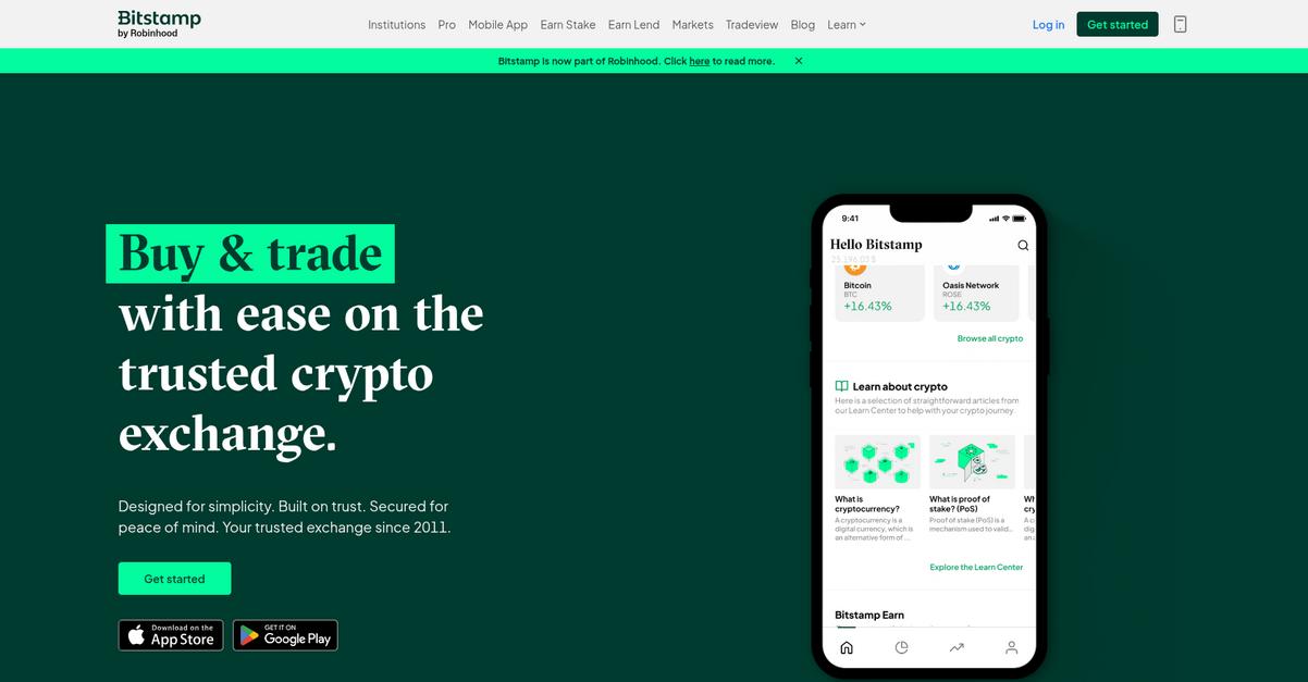 Bitstamp Homepage