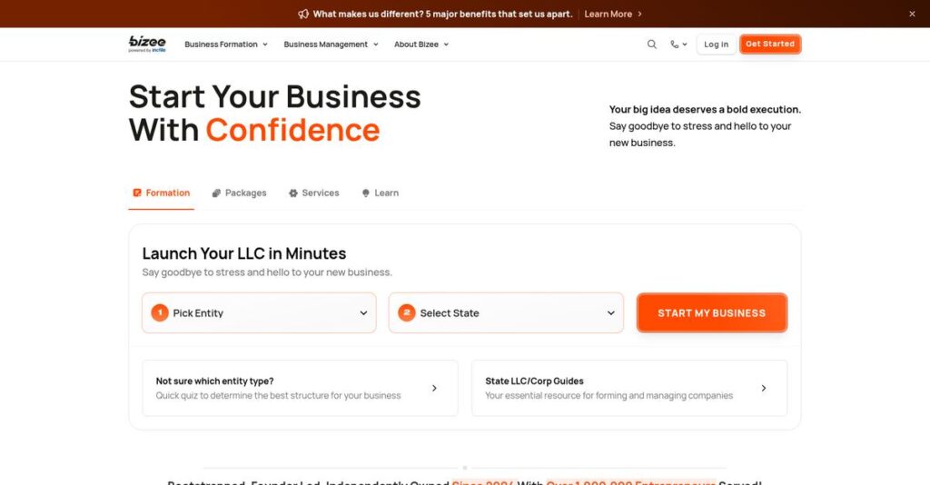 Bizee Homepage