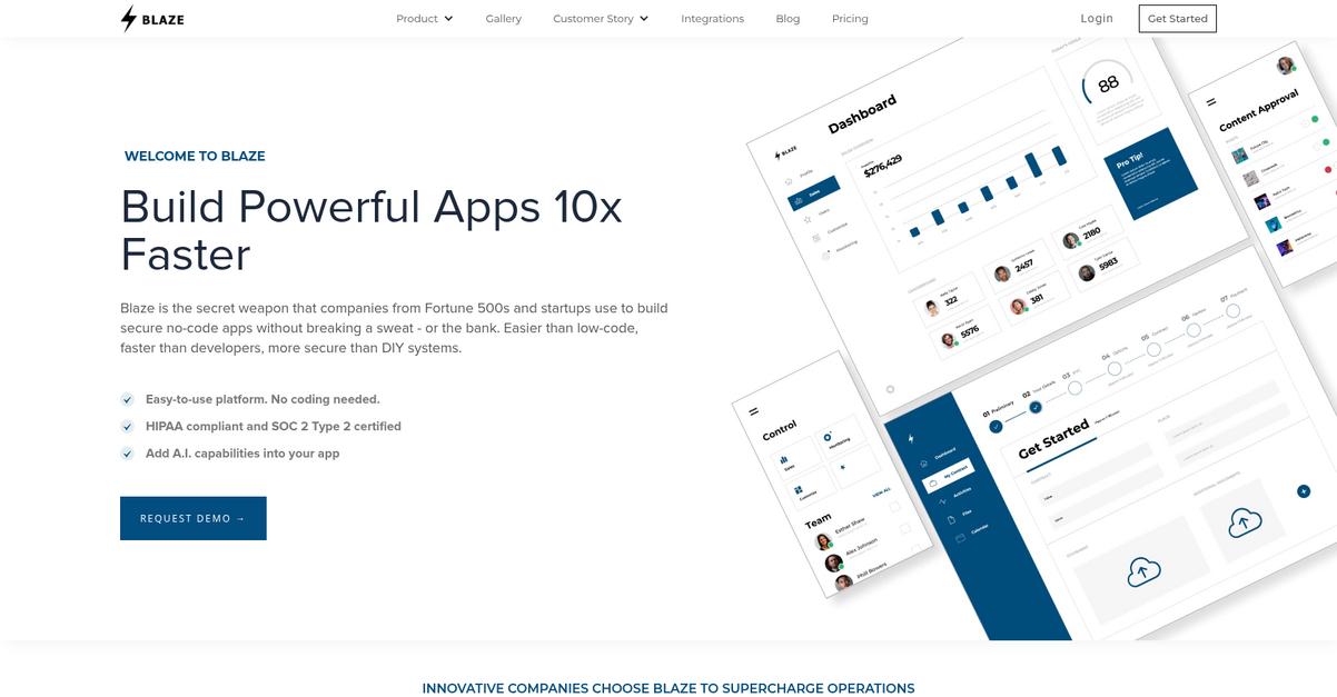 Blaze Homepage 1