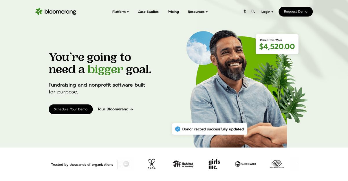 Bloomerang Homepage 1