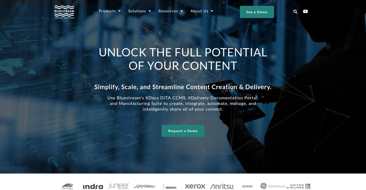 Bluestream Content Solutions Homepage