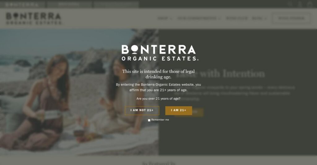 Bonterra Organic Estates Homepage