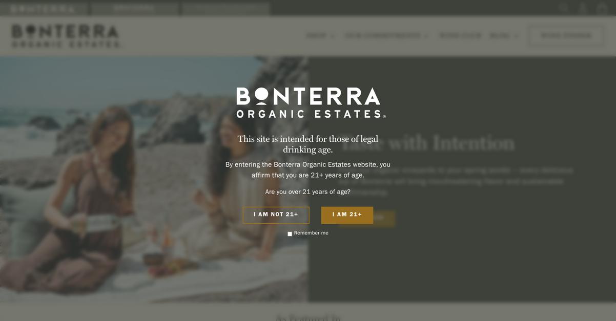 Bonterra Organic Estates Homepage