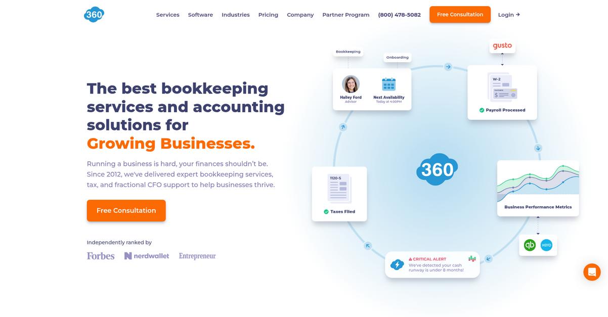 Bookkeeper 360 Homepage