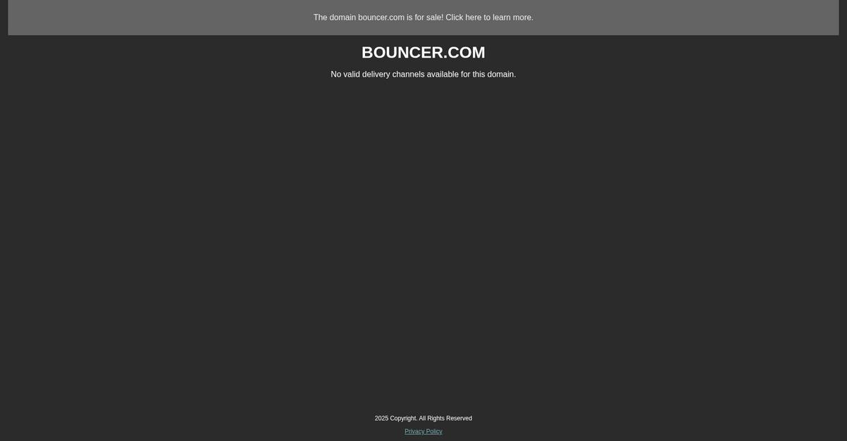 Bouncer Homepage