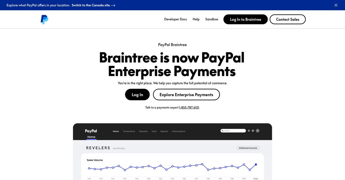 Braintree Homepage