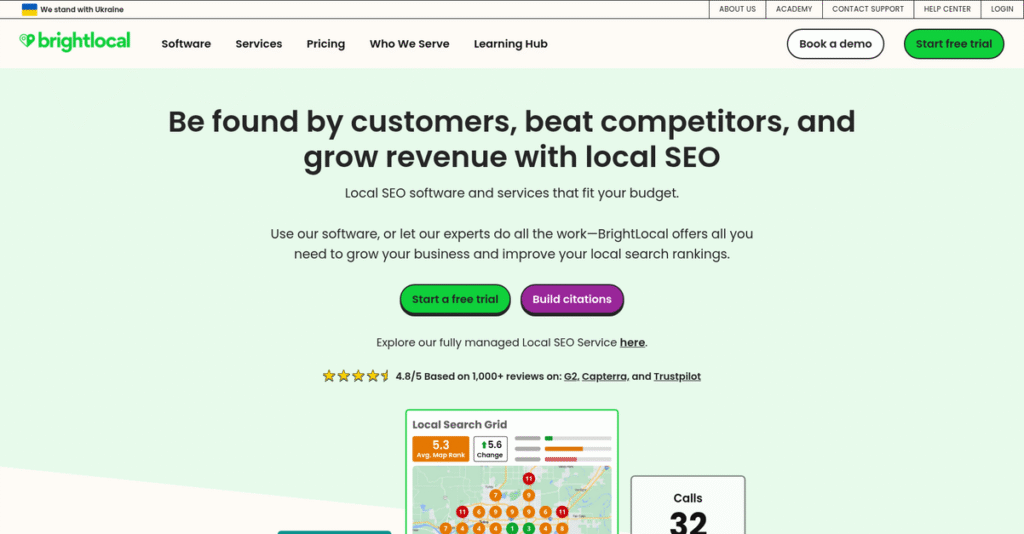 BrightLocal Homepage