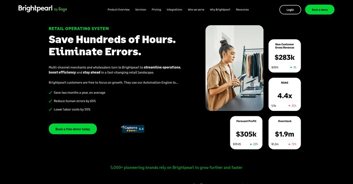 Brightpearl Homepage