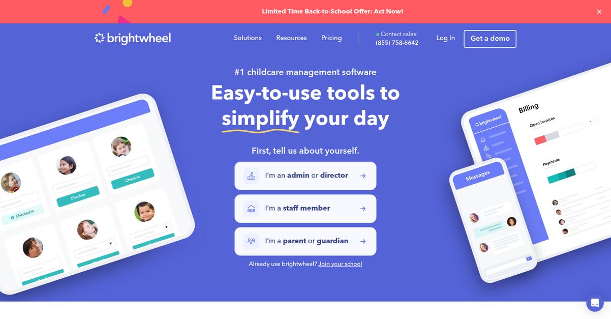 Brightwheel Homepage