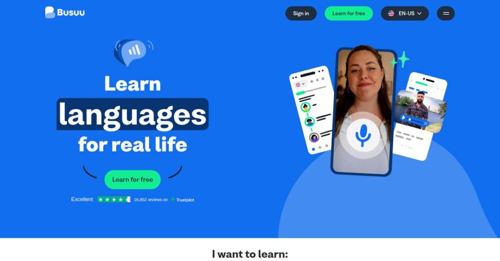 Busuu Homepage