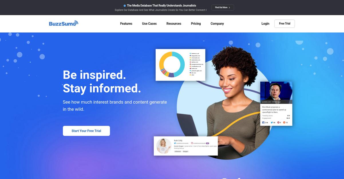 Buzz Sumo Homepage