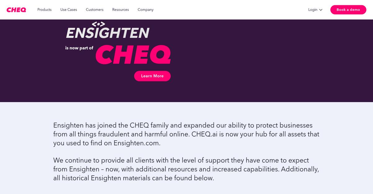 Cheq Homepage