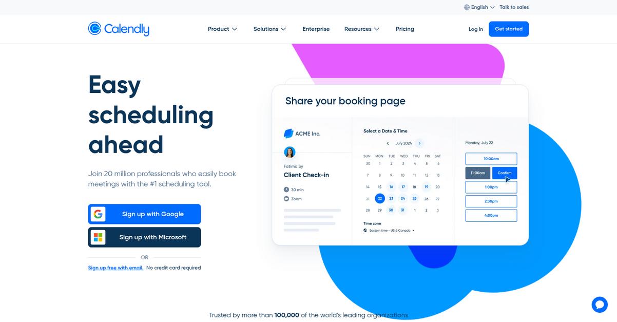 Calendly Homepage