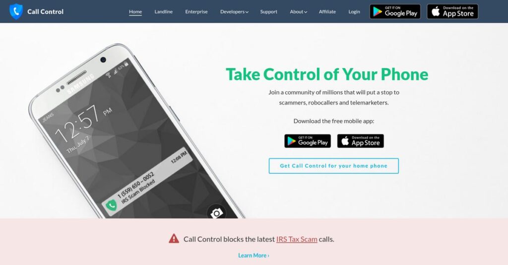 Call Control Homepage