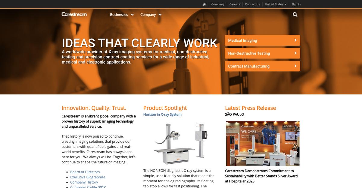 Carestream Homepage
