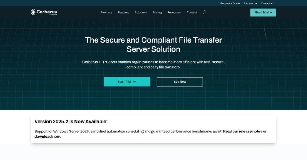 Cerberus FTP Server Homepage
