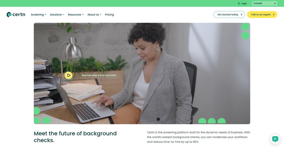 Certn Homepage