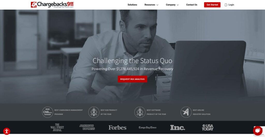 Chargebacks911 Homepage