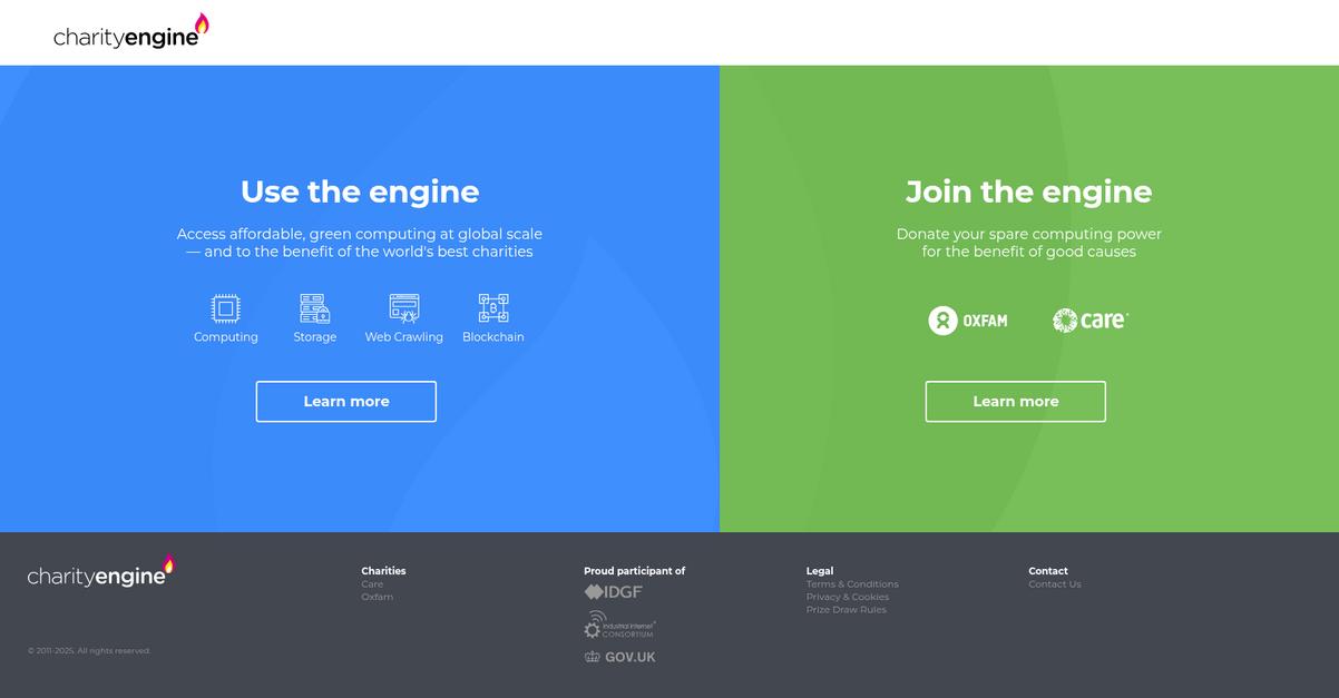 Charity Engine Homepage 1