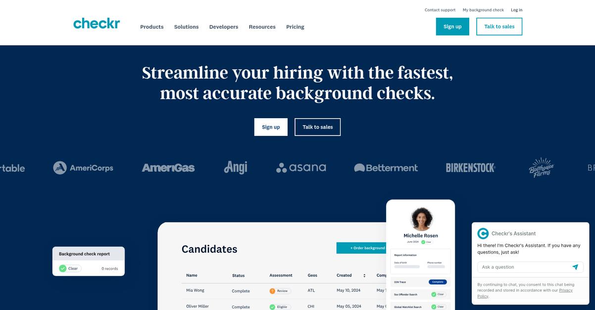 Checkr Homepage