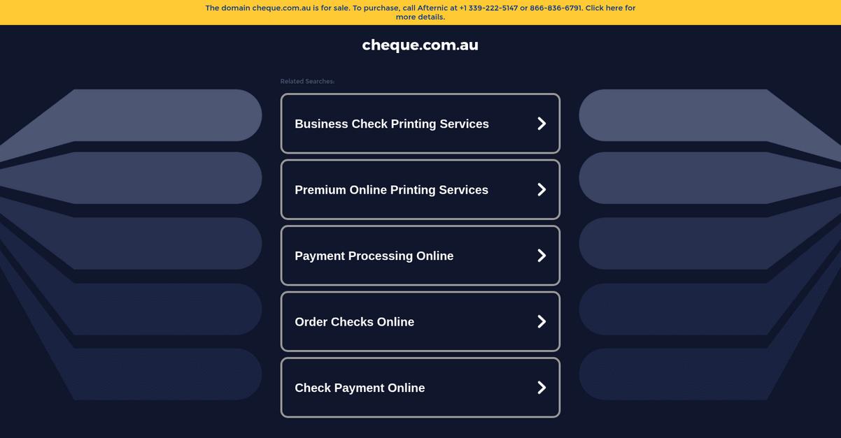Cheque Homepage