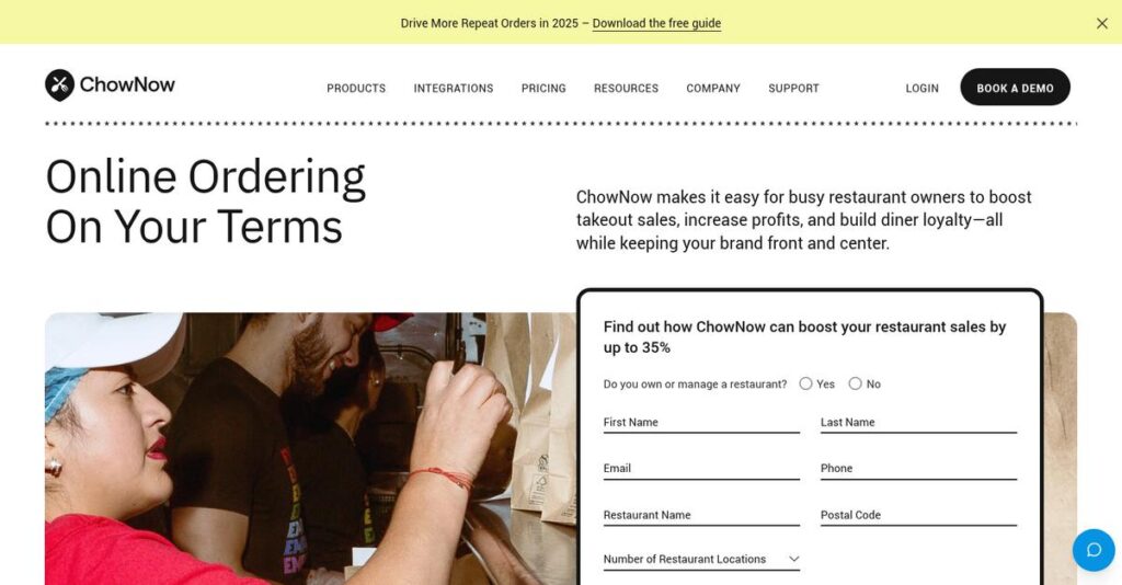ChowNow Homepage