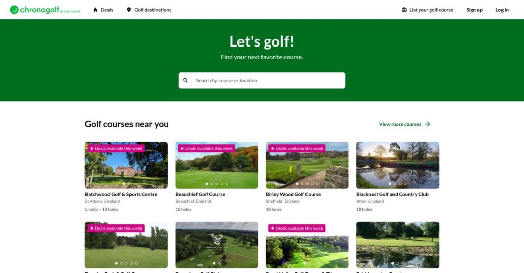 Chronogolf Homepage