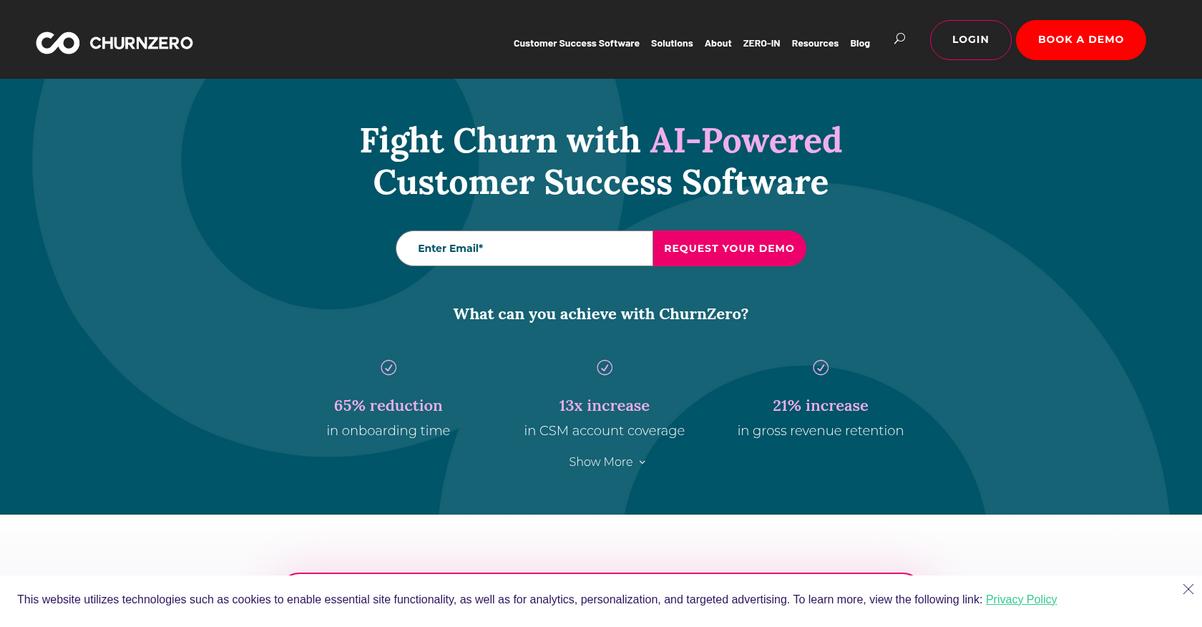 Churn Zero Homepage 1