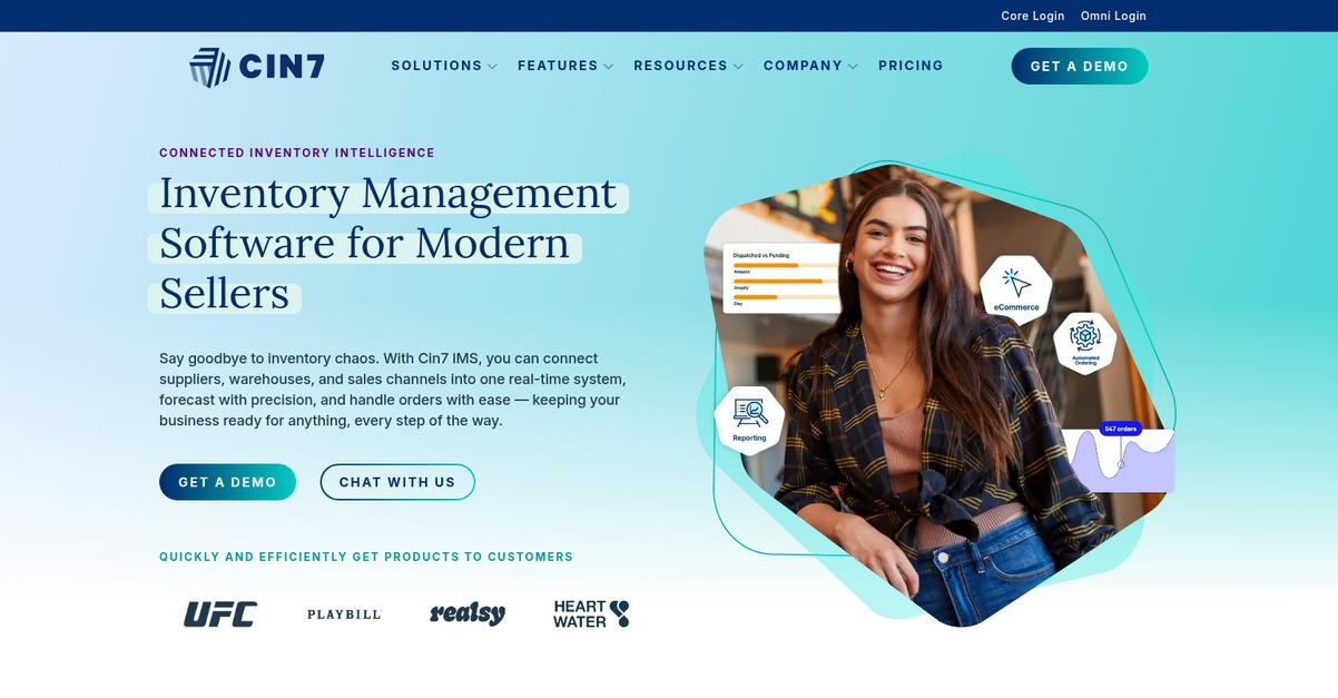 Cin7 Homepage
