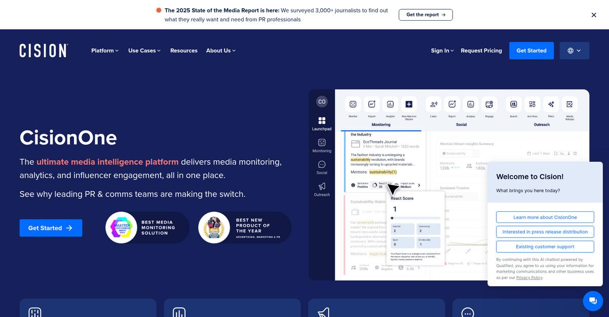 Cision Homepage