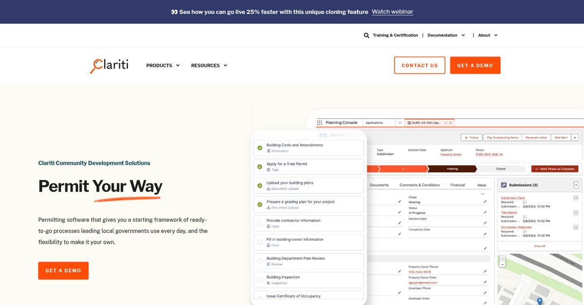 Clariti Homepage