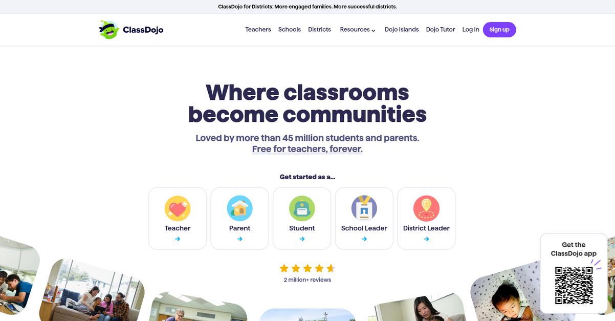 Class Dojo Homepage