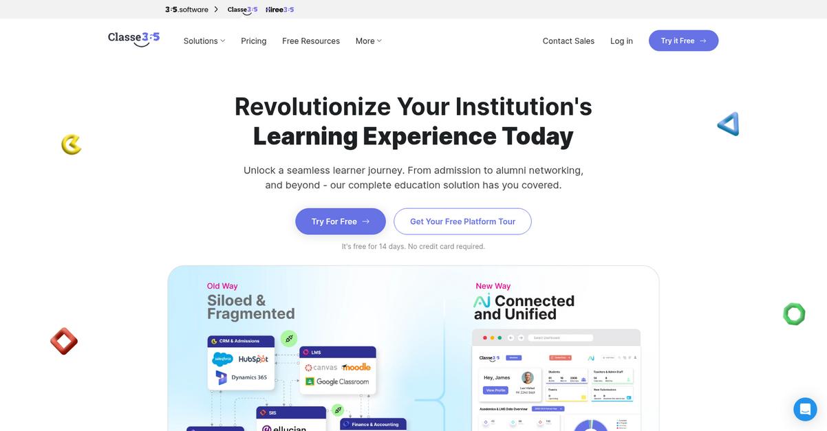Classe365 Homepage
