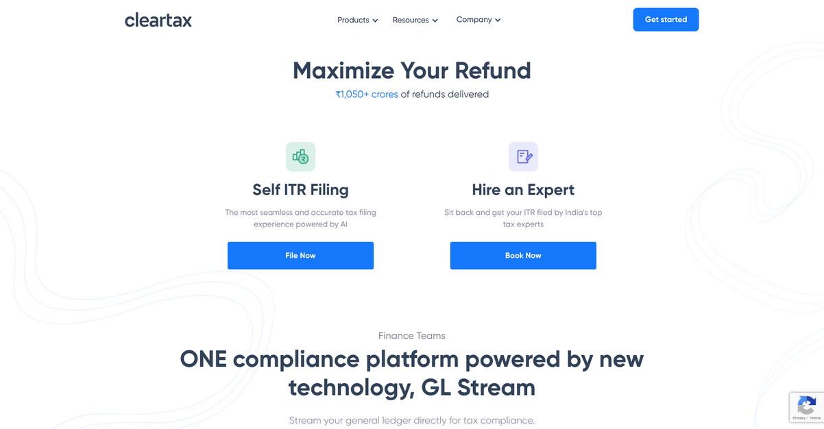 Clear Tax Homepage