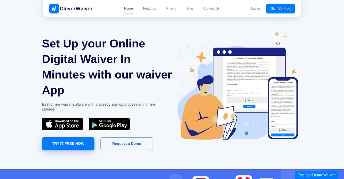 Clever Waiver Homepage