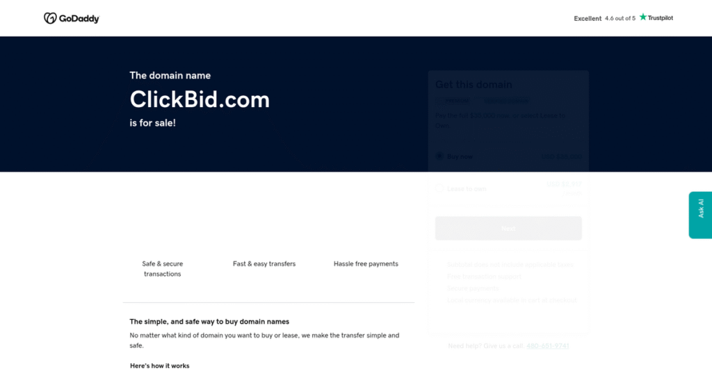 ClickBid Homepage