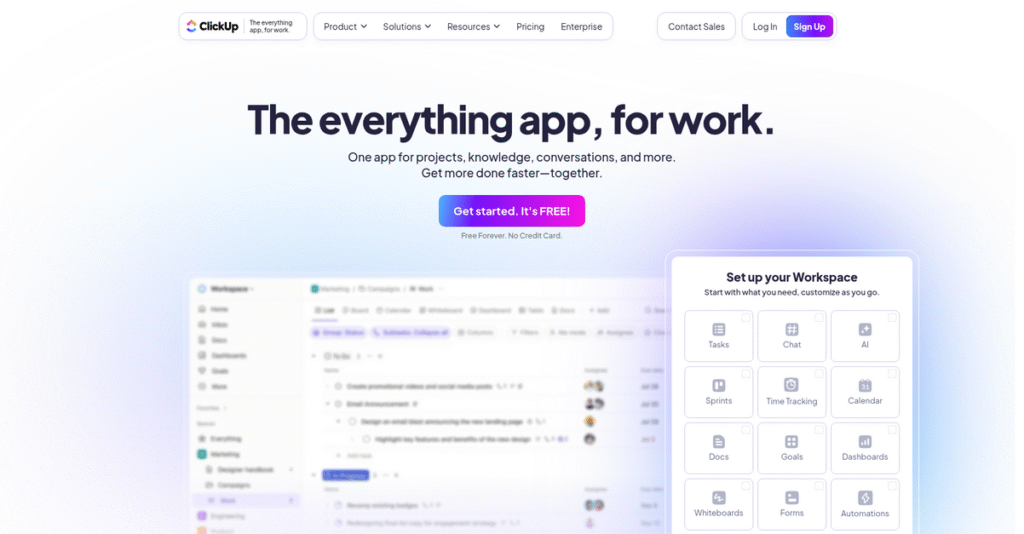 ClickUp Homepage