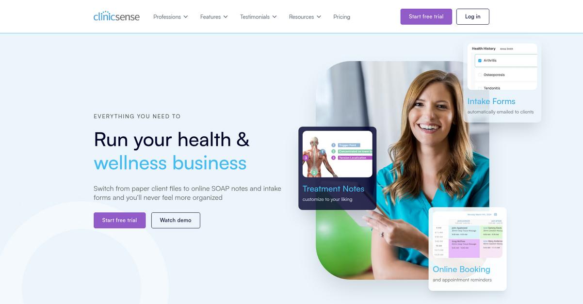Clinic Sense Homepage