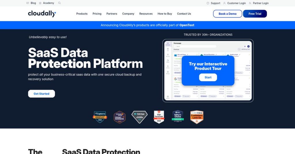 CloudAlly Homepage