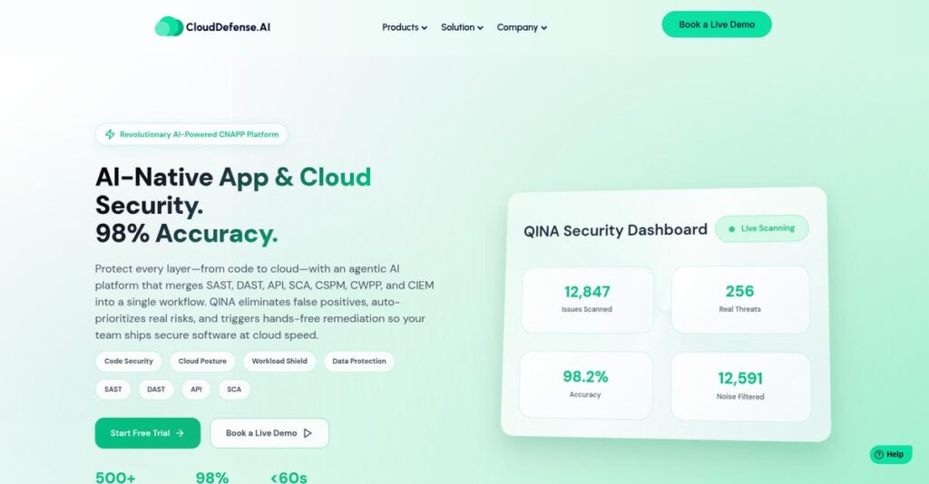 CloudDefense Homepage