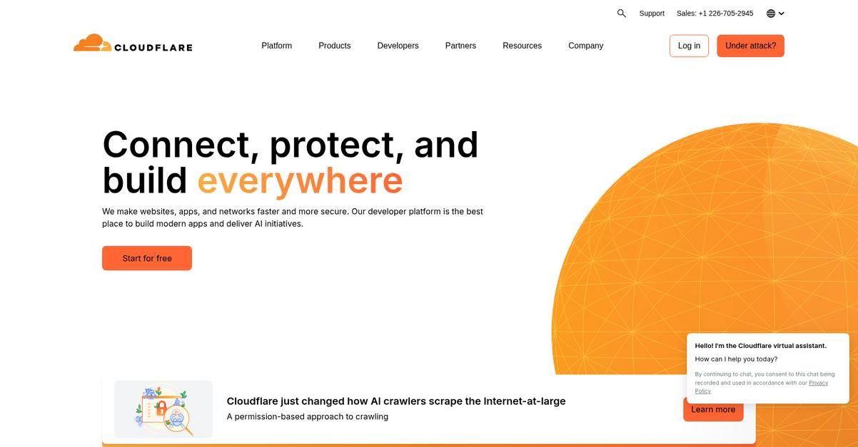 Cloudflare Homepage