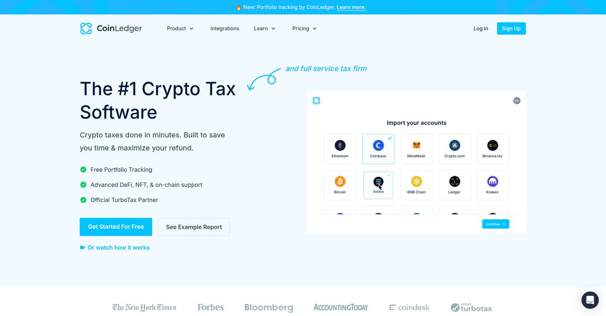 Coin Ledger Homepage