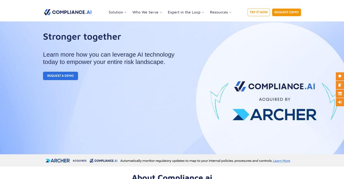 Compliance.Ai Homepage