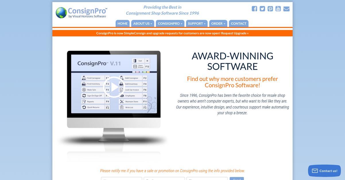 Consign Pro Homepage