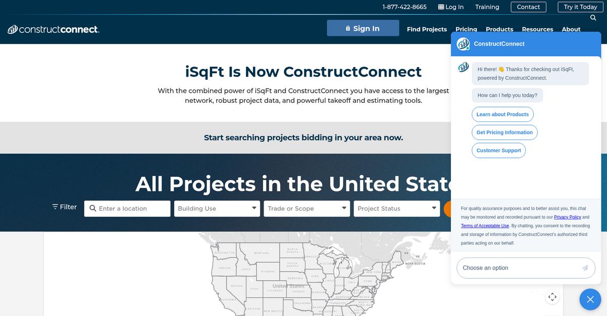 Construct Connect Homepage
