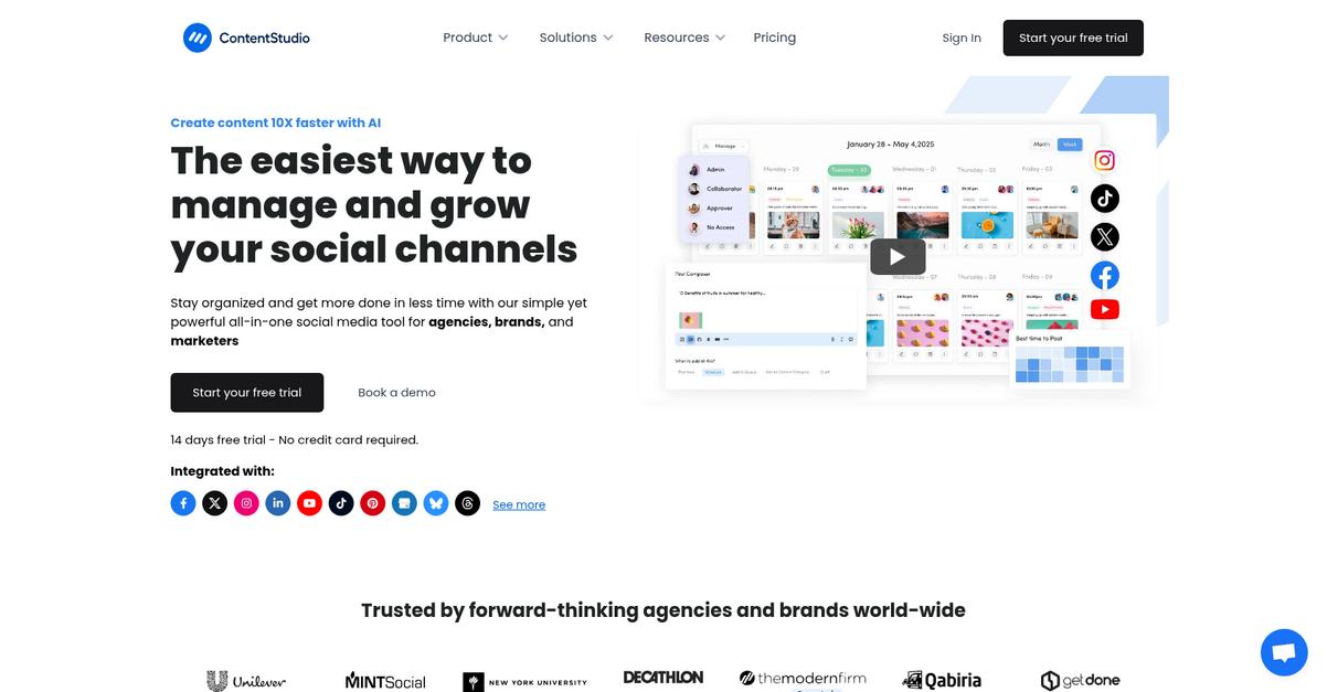 Content Studio Homepage