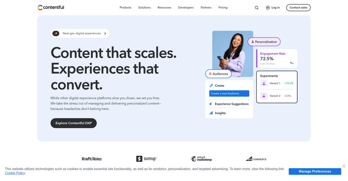Contentful Homepage