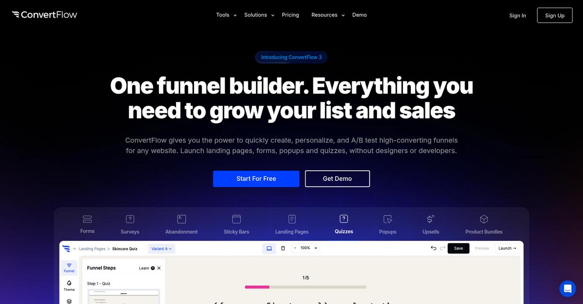 Convert Flow Homepage