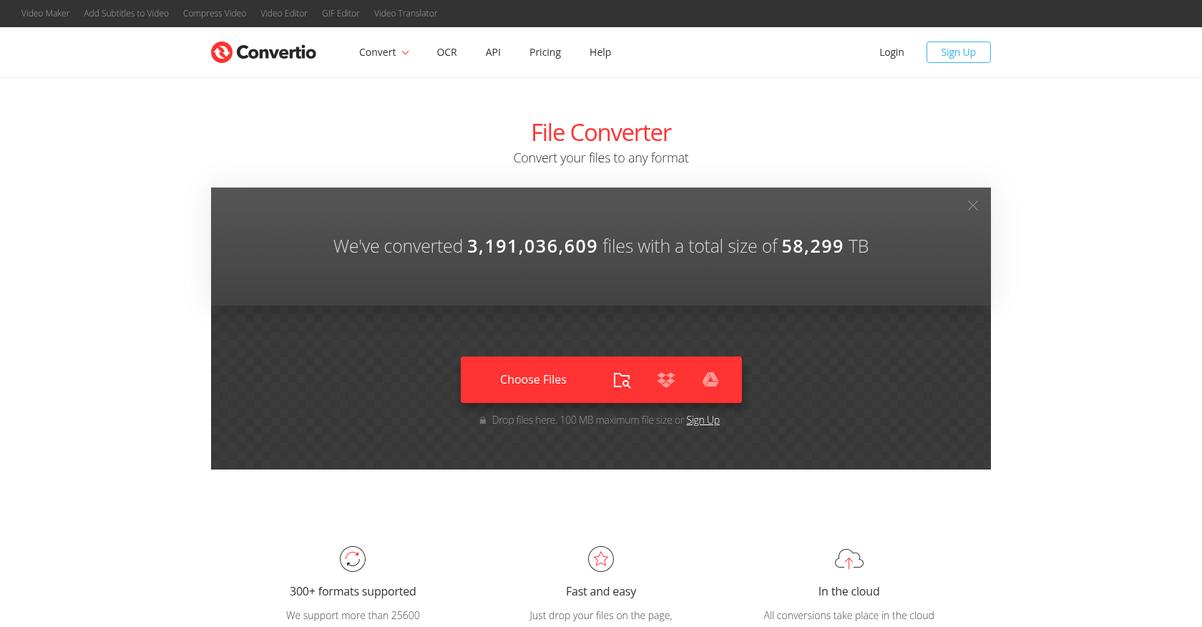Convertio Homepage